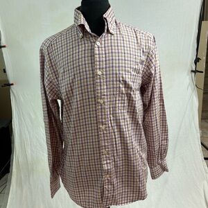 Ermenegildo Zegna Men's Plaid Shirt - Purple and White Large